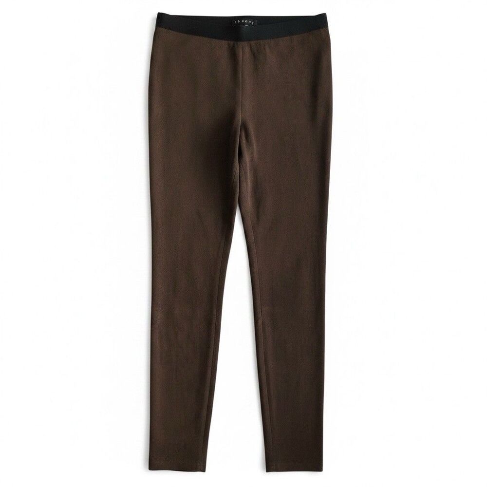 Theory Suede leggings Size 6 Stretchy Brown Leather